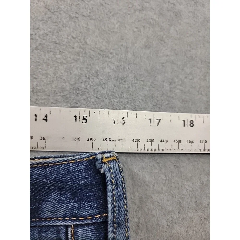Levis Mens 501 (30x29) Jeans Straight Button Fly Mid‎ Stretch Dark Blue